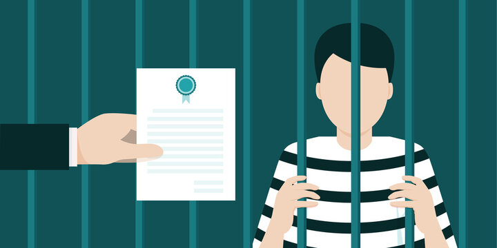 The lawyer has documented bail for illegal offenders.
Illustration about bail.