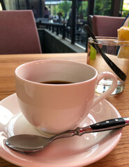 cup of coffee on a table