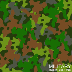 Fototapeta premium Camouflage military background texture logo icon sign Hand drawn Modern green brown design Fashion print clothes apparel greeting invitation card banner poster cover font wallpaper badge flyer website