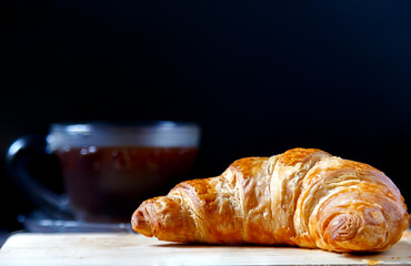 croissant and coffee