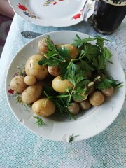 mushrooms and dill