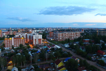 aerial view of city blocks