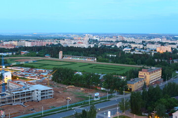 view from the roof to the stadium