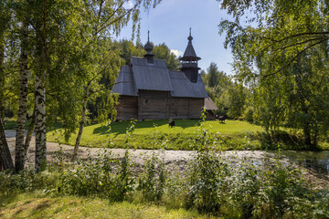 The Museum of wooden architecture. Kostroma Sloboda. Dmitrievskaya Church (Spaso-fominskaya), 17th...