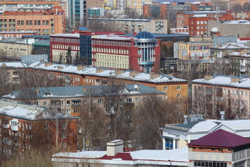 Fototapeta na wymiar aerial view of city blocks
