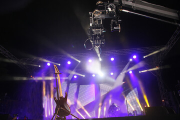 electric guitar on a stage