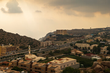 Fototapeta na wymiar Al-Hada mountain tourist resort city in western Saudi Arabia