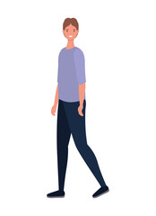 Avatar man cartoon design, Boy male person people human social media and portrait theme Vector illustration