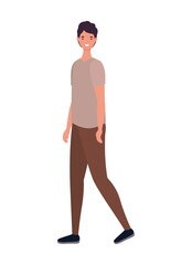 Fototapeta premium Avatar man cartoon design, Boy male person people human social media and portrait theme Vector illustration