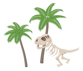 恐竜時代の植物の背景イラスト 先史時代 太古 Adventure Poster Adventu ふわぷか