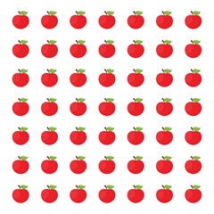 Seamless apple pattern. Vector background with apple.