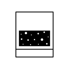 rocks glass cup silhouette style icon design, Alcohol drink bar and beverage theme Vector illustration