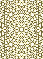 Seamless arabic geometric ornament in brown color.