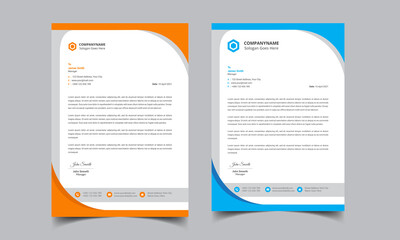 Obraz premium Modern Letterhead Design Template