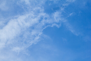 Beautiful blue sky and white clouds on a sunny day 