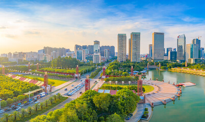 Urban Environment of Qiandeng Lake Park, Foshan City, Guangdong Province, China © Weiming