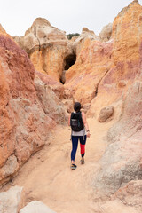 Fototapeta premium hiker in the canyon