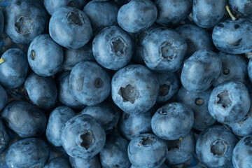 Food background. Close-up of blueberries. Macro shot.