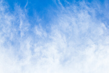 Beautiful blue sky and white clouds on a sunny day 
