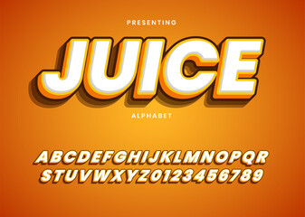 Modern 3d alphabet. Custom font for title, headline, movie, promotion, or sticker. Bold and strong typeface