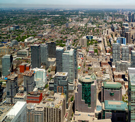 Fototapeta premium Toronto Aerial View - główna metropolia kanadyjska, Ontario, Kanada