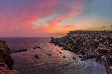 Radiant colours of Popeye Village at Sunset