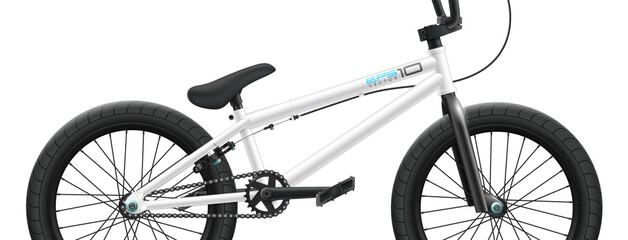 BMX bicycle mockup - right side close-up