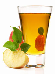 Apple Juice on white Background - Isolated