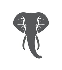 Elephant logo. Isolated elephant on white background
