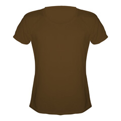 T-shirt mockup template brown
