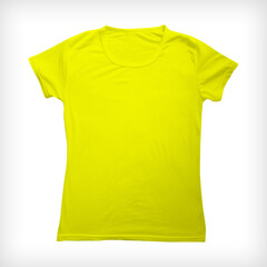 T-shirt mockup template yellow