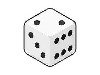 二の出目のサイコロのイラスト