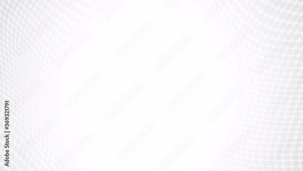 Wall mural abstract motion rotate loop digital dot modern white and black background. seamless round halftone d