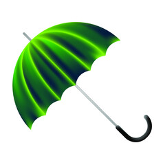 Vector illustration green umbrella