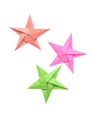 Obraz premium Paper Chirstmas star, origami stars