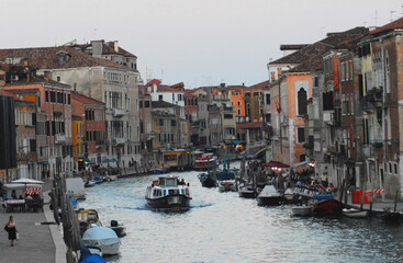 Italy- Venice- Twilght View From the Rialto Bridge