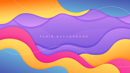 Liquid colorful background with dyanmic shadow on background