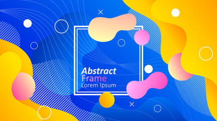 Obraz premium vector illustration music background with abstract liquid shape