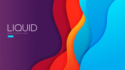 Liquid colorful background with dyanmic shadow on background