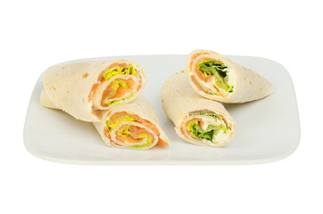 Smoked salmon wraps