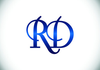 Initial Monogram Letter R D Logo Design Vector Template. R D monogram Logo.