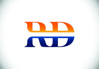 Initial Monogram Letter R D Logo Design Vector Template. R D monogram Logo.