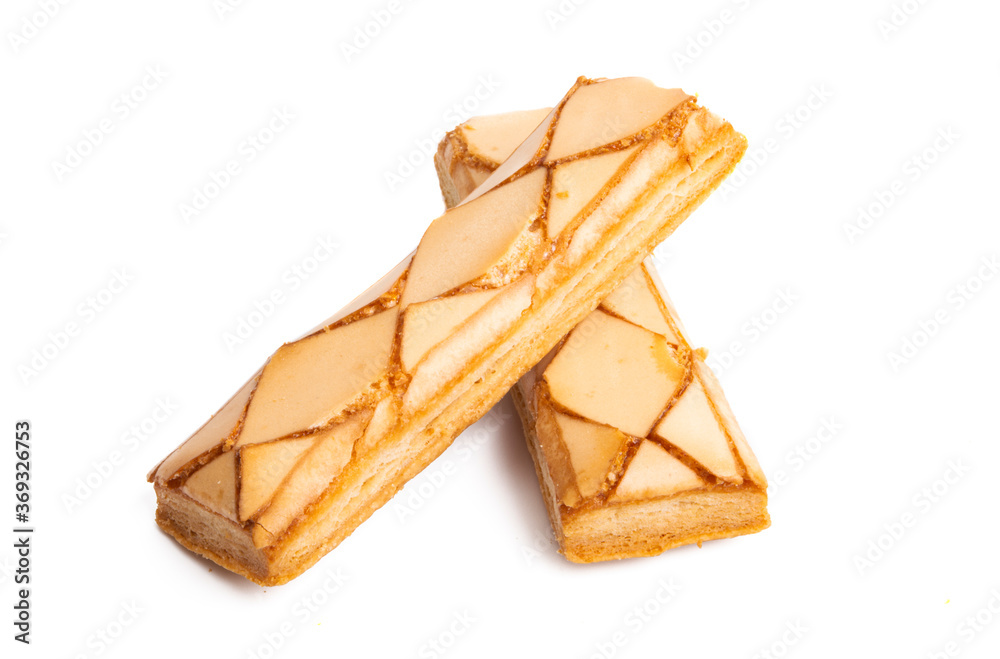 Sticker puff pastry isolated