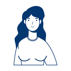 Obraz na płótnie Canvas young woman casual avatar character