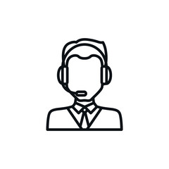 Call center and communication icon set