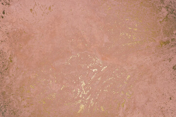 Coral beige background. Gold cracks. Luxury grunge texture