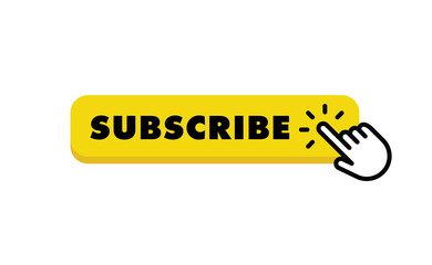 Subscribe button with hand click icon.