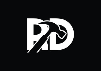 Initial Monogram Letter R D Logo Design Vector Template. R D monogram Logo.