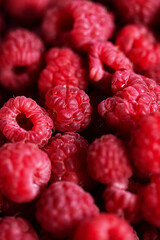 Delicious fragrant homemade raspberry, environmentally friendly, free of nitrates and carcinogens. Close up, macro