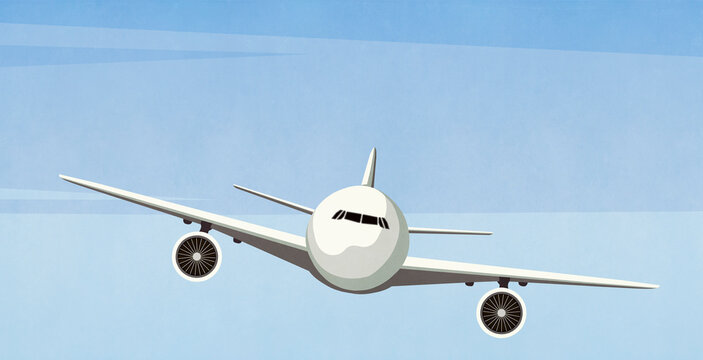 Airplane flying in sky
